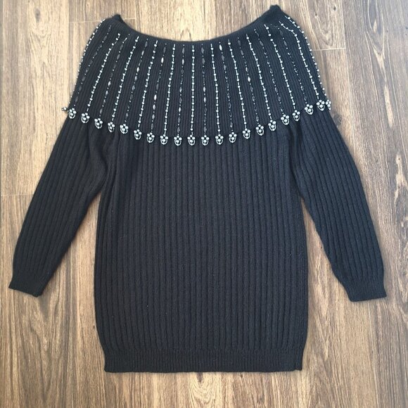 💙 Preston & York Silk Wool Blend Sweater Size M/L Stretch Soft Preppy Fall - Picture 8 of 8